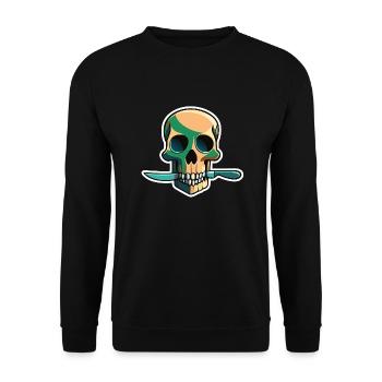 dead head with knife - Unisex Pullover - Schwarz - Vorne - Alina (178cm) & Michal (187cm)