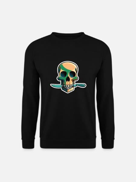 dead head with knife - Unisex Pullover - Schwarz