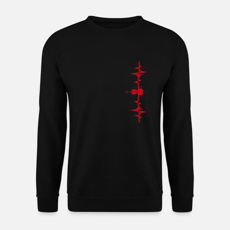 Cello Herzschlag Cellist - Unisex Pullover - Schwarz
