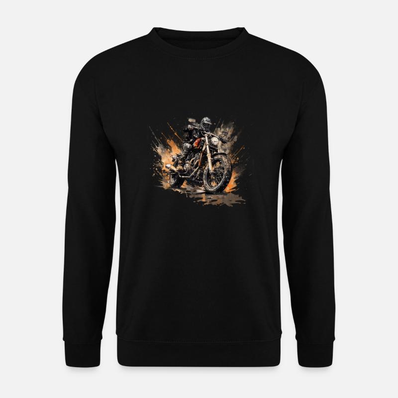 Einzigartiges Motorrad-Motive für Biker - Unisex Pullover - Schwarz