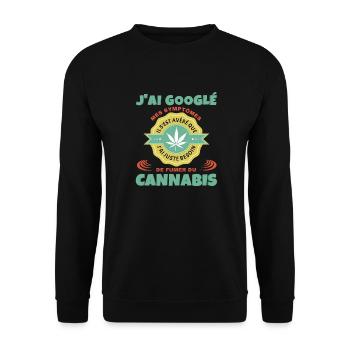 Cannabis - Sweat-shirt Unisexe - noir - Devant - Alina (178cm) & Michal (187cm)