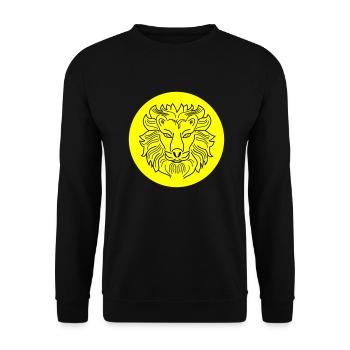 Löwe - Unisex Pullover - Schwarz - Vorne - Alina (178cm) & Michal (187cm)
