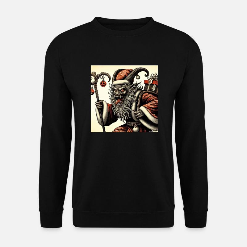 Krampus-Weihnachtsmann - Japanische Art - Unisex Pullover - Schwarz