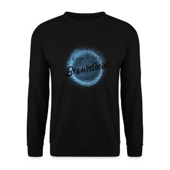 Team Bewusstsein - positives Denken - Affirmation - Unisex Pullover - Schwarz - Vorne - Alina (178cm) & Michal (187cm)