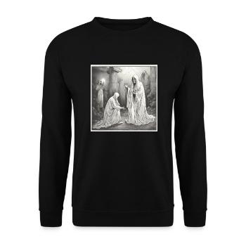 Spiritualité de l’espace - Sweat-shirt Unisexe - noir - Devant - Alina (178cm) & Michal (187cm)