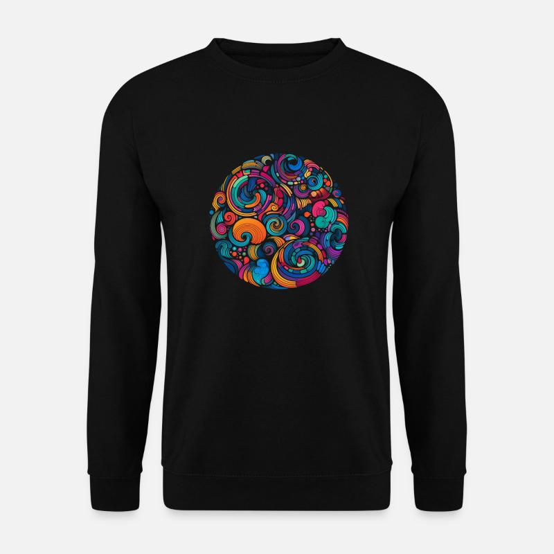 Psychedelischer Wirbel - Unisex Pullover - Schwarz