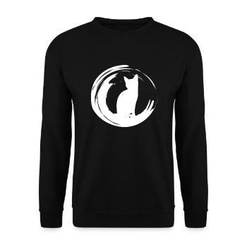 Cat Gift Cats Pet - Unisex Sweatshirt - black - Front - Alina (178cm) & Michal (187cm)