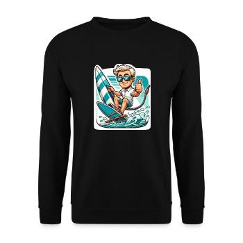 Surf - Sweat-shirt Unisexe - noir - Devant - Alina (178cm) & Michal (187cm)