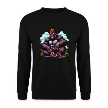 Gorilla - Unisex Sweatshirt - black - Front - Alina (178cm) & Michal (187cm)