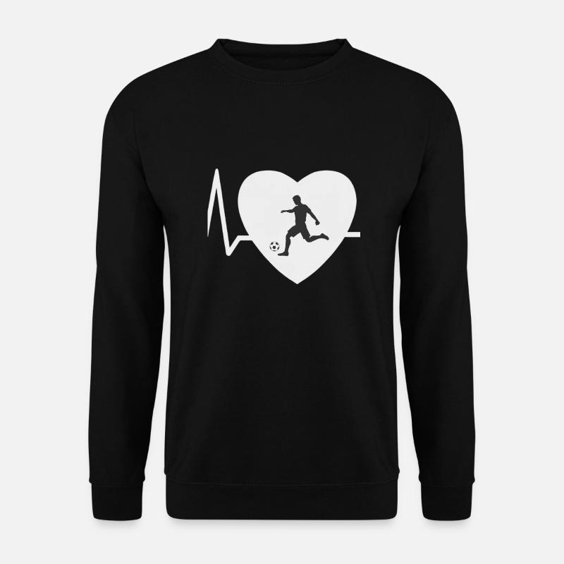 Herzschlag Fussball - Unisex Pullover - Schwarz