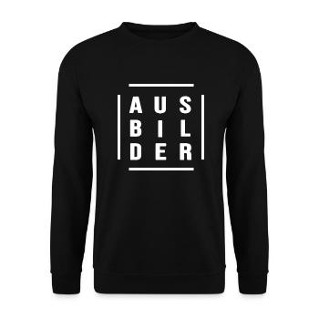 Ausbilder "Mentor für Azubis" Coach - Unisex Pullover - Schwarz - Vorne - Alina (178cm) & Michal (187cm)