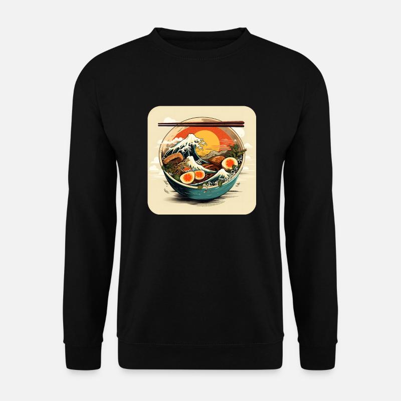 Ramen Welle - Unisex Pullover - Schwarz
