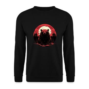 Ours de la lune - Sweat-shirt Unisexe - noir - Devant - Alina (178cm) & Michal (187cm)