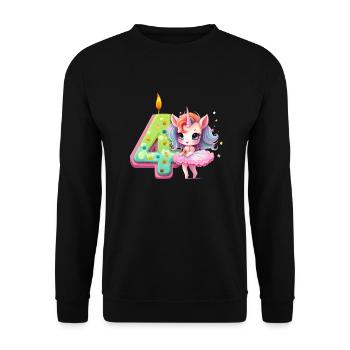 Birthday birthday party birthday gift born - Unisex Sweatshirt - black - Front - Alina (178cm) & Michal (187cm)