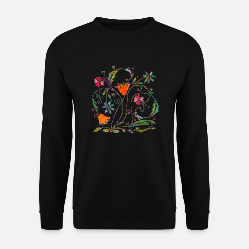Blumen - Unisex Pullover - Schwarz