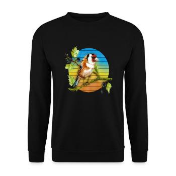 Oiseau coloré - Sweat-shirt Unisexe - noir - Devant - Alina (178cm) & Michal (187cm)