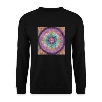 Muster pastell1 - Unisex Pullover - Schwarz - Vorne - Alina (178cm) & Michal (187cm)