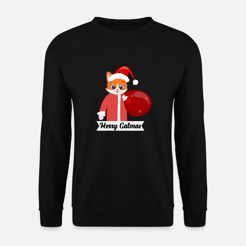Merry Catmas - Unisex Pullover - Schwarz