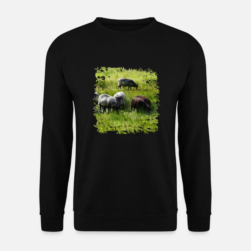 Heidschnucken sind gute Futterverwerter - Unisex Pullover - Schwarz