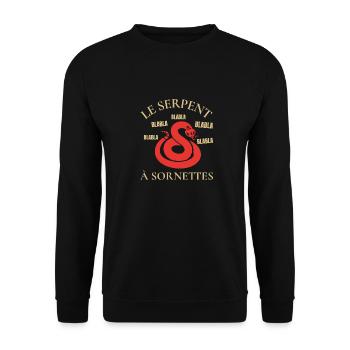 LE FAMEUX SERPENT À SORNETTES ! - Sweat-shirt Unisexe - noir - Devant - Alina (178cm) & Michal (187cm)