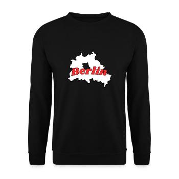 Berlin - Unisex Pullover - Schwarz - Vorne - Alina (178cm) & Michal (187cm)