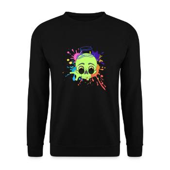 Splash Skull - Unisex Sweatshirt - black - Front - Alina (178cm) & Michal (187cm)