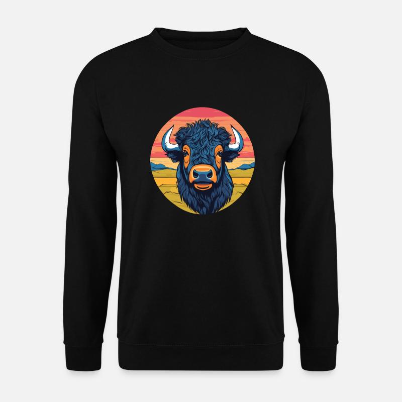 Bison - Unisex Pullover - Schwarz