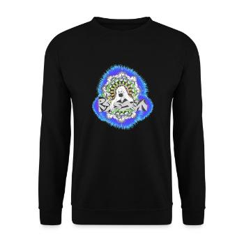 Graffiti - Street Art Mandala - Unisex Pullover - Schwarz - Vorne - Alina (178cm) & Michal (187cm)