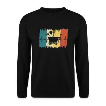 Vintage Heartbeat Gardening - Unisex Sweatshirt - black - Front - Alina (178cm) & Michal (187cm)