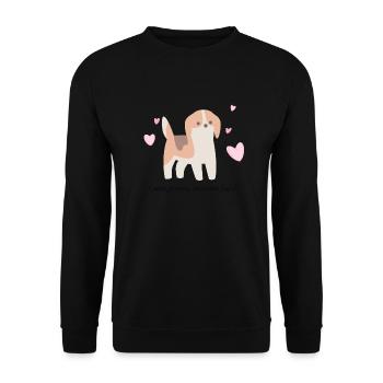 Empreintes de pas fidèles au grand cœur - Sweat-shirt Unisexe - noir - Devant - Alina (178cm) & Michal (187cm)