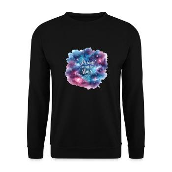 Dream Beyond the Stars - Unisex Sweatshirt - black - Front - Alina (178cm) & Michal (187cm)