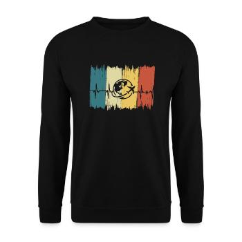 battement de cœur voyage - Sweat-shirt Unisexe - noir - Devant - Alina (178cm) & Michal (187cm)