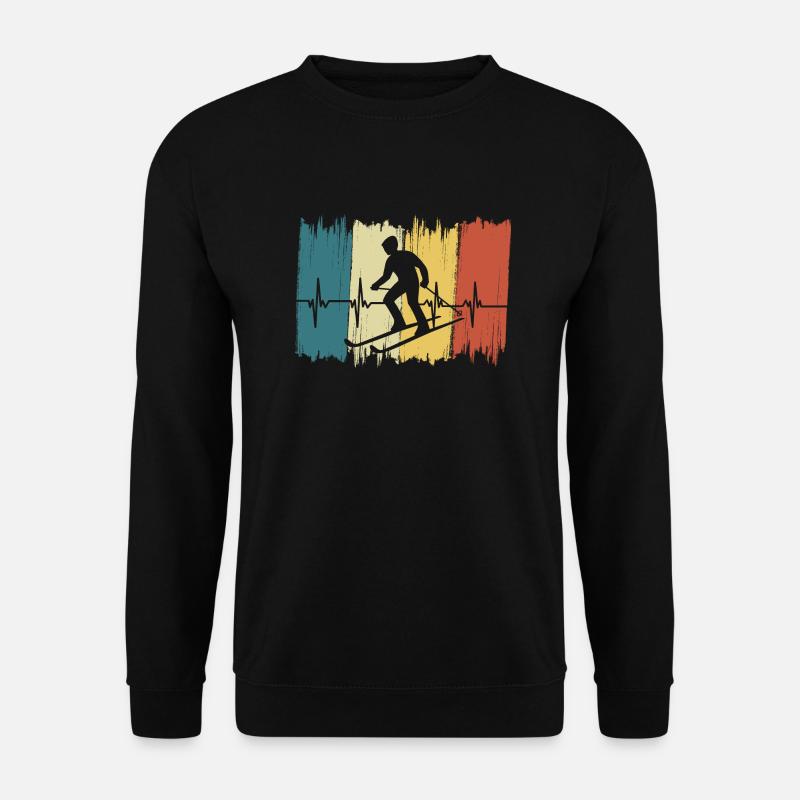 battement de cœur ski - Sweat-shirt Unisexe - noir