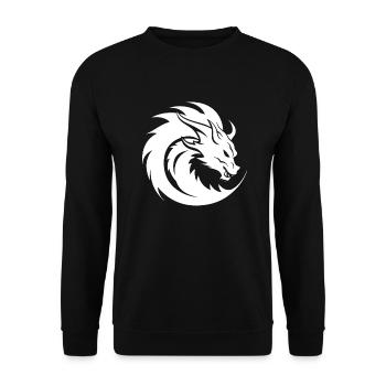 Fantasy Dragon Anime Dragon Head Reptile mythique - Sweat-shirt Unisexe - noir - Devant - Alina (178cm) & Michal (187cm)