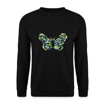 Abstract butterfly - watercolor style cute - Unisex Sweatshirt - black - Front - Alina (178cm) & Michal (187cm)