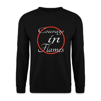 first responder fire department dauntless - Unisex Pullover - Schwarz - Vorne - Alina (178cm) & Michal (187cm)