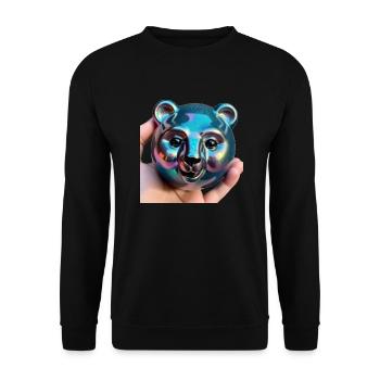 Bärenstarke Kugel - Unisex Pullover - Schwarz - Vorne - Alina (178cm) & Michal (187cm)
