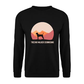 Treeing Walker Coonhound - Unisex Sweatshirt - black - Front - Alina (178cm) & Michal (187cm)