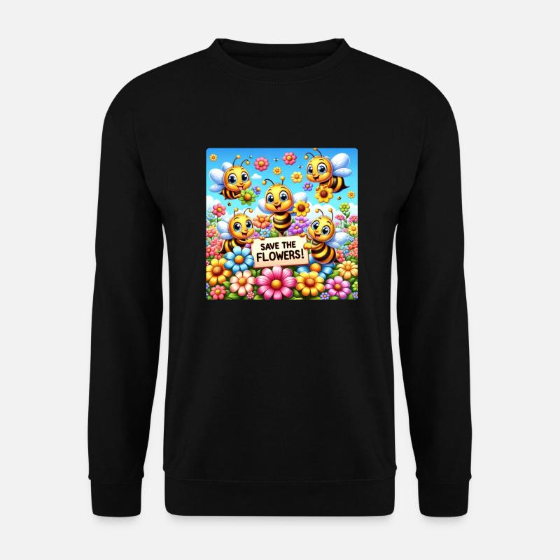 Rettet die Blumen - Unisex Pullover - Schwarz