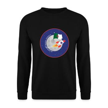 Algerian Space Agency - Unisex Sweatshirt - black - Front - Alina (178cm) & Michal (187cm)