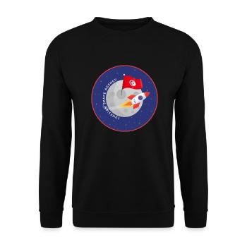 Tunisia Space Agency - Unisex Sweatshirt - black - Front - Alina (178cm) & Michal (187cm)