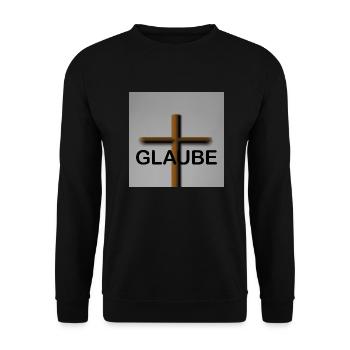 Glaube - Unisex Pullover - Schwarz - Vorne - Alina (178cm) & Michal (187cm)
