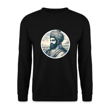 Kyros der Große - KOOROSH - Persisches Reich (Iran) - Unisex Pullover - Schwarz - Vorne - Alina (178cm) & Michal (187cm)