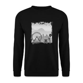 Los angeles californie voyage ville usa amérique - Sweat-shirt Unisexe - noir - Devant - Alina (178cm) & Michal (187cm)