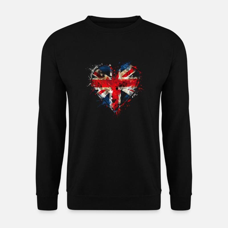 J’adore l’Union Jack - Sweat-shirt Unisexe - noir