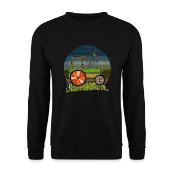 Traktor - Unisex Pullover - Schwarz - Vorne - Alina (178cm) & Michal (187cm)