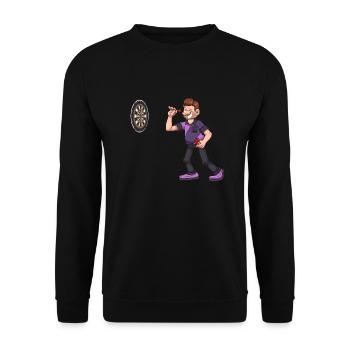 Joueur de fléchettes - Sweat-shirt Unisexe - noir - Devant - Alina (178cm) & Michal (187cm)