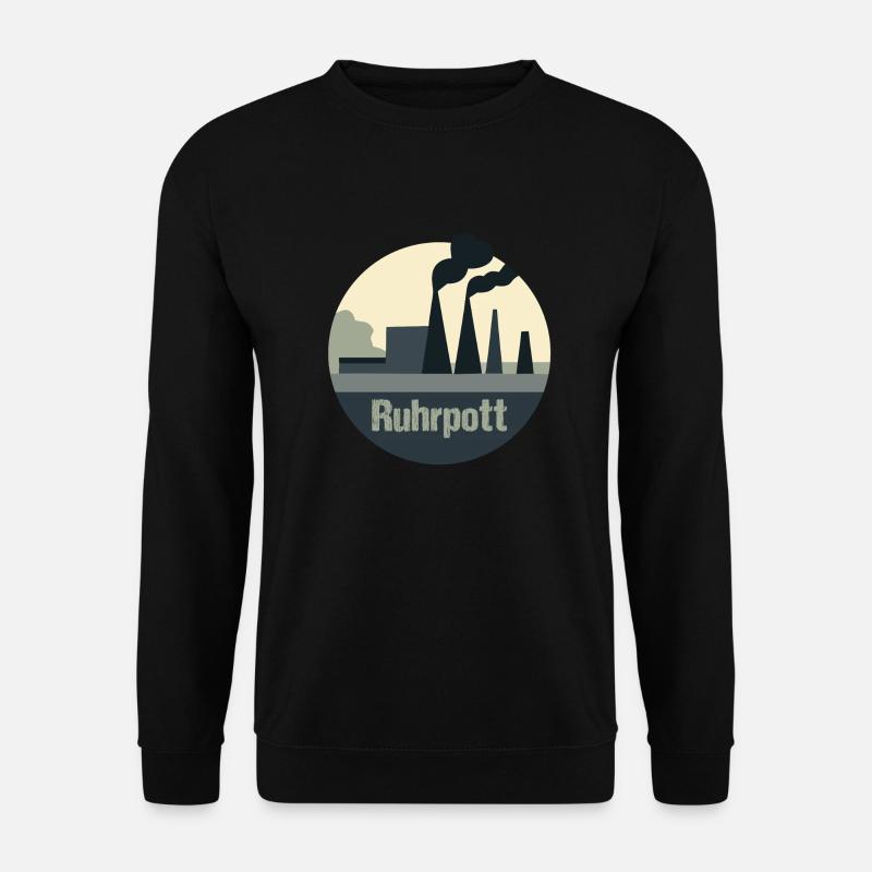 Ruhrpott, Industrielandschaft - Unisex Pullover - Schwarz
