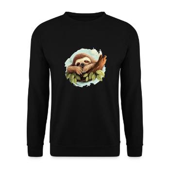 Just relax - Unisex Pullover - Schwarz - Vorne - Alina (178cm) & Michal (187cm)