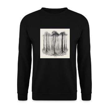 Forest - Unisex Pullover - Schwarz - Vorne - Alina (178cm) & Michal (187cm)